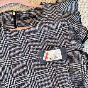 Tommy Hilfiger Black and White Plaid Dress